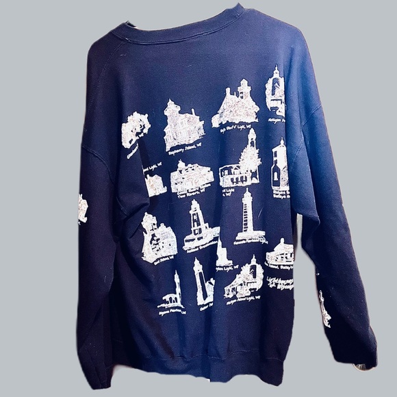 Lighthouse Sweatshirt by Michigan Rag, Men's XL, Pre-owned Excellent Condition. - Picture 2 of 4